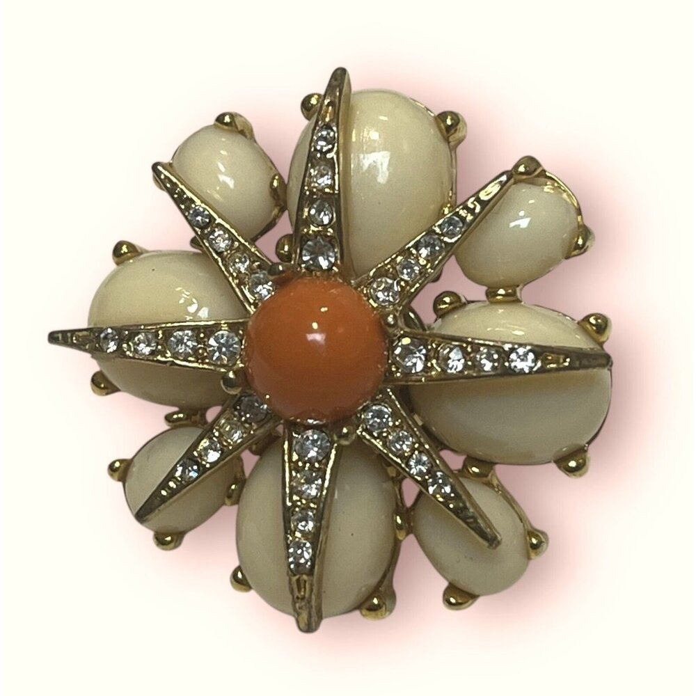 Jcrew Large Statement Flower Rhinestone Cocktail … - image 2